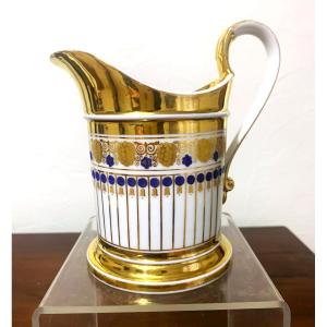 Blue And Gold Paris Porcelain Milk Jug