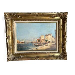 Tableau huile sur toile " les Martigues "