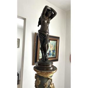 Bronze Sculpture By émile Rousseau, "young Oriental Woman"