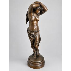 Bronze de Emile Rousseau " jeune femme orientaliste "