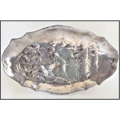 Art Nouveau Pewter Dish By Louis Desvignes Founder Susse