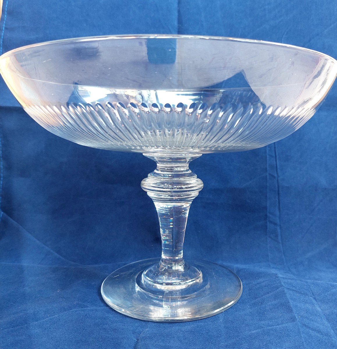 Pair Of XIXth Cut Crystal Dessert Bowls-photo-3