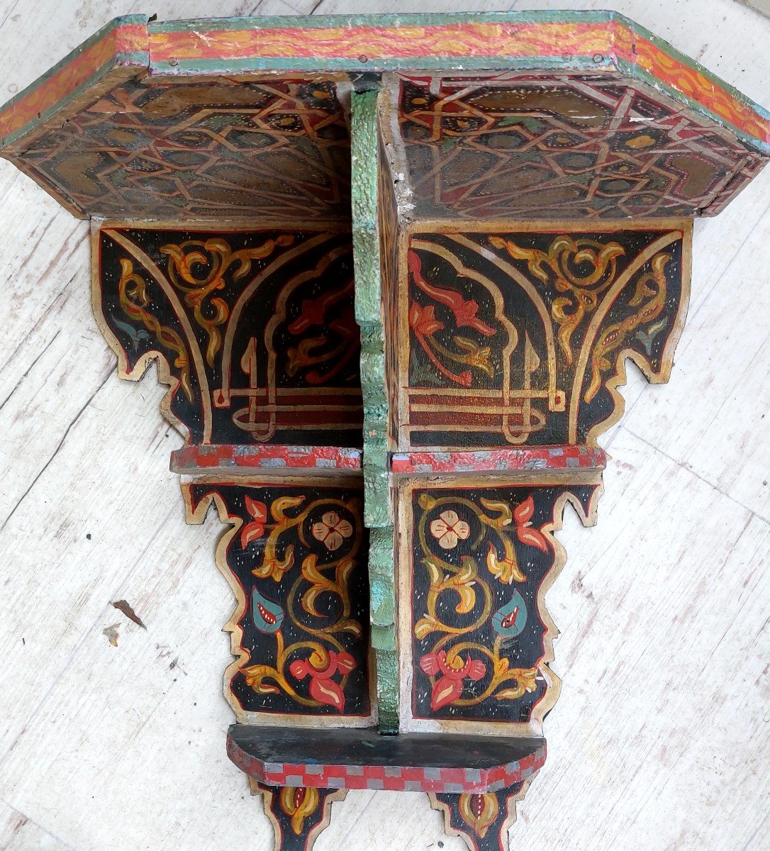 Middle East Painted Wood Shelf