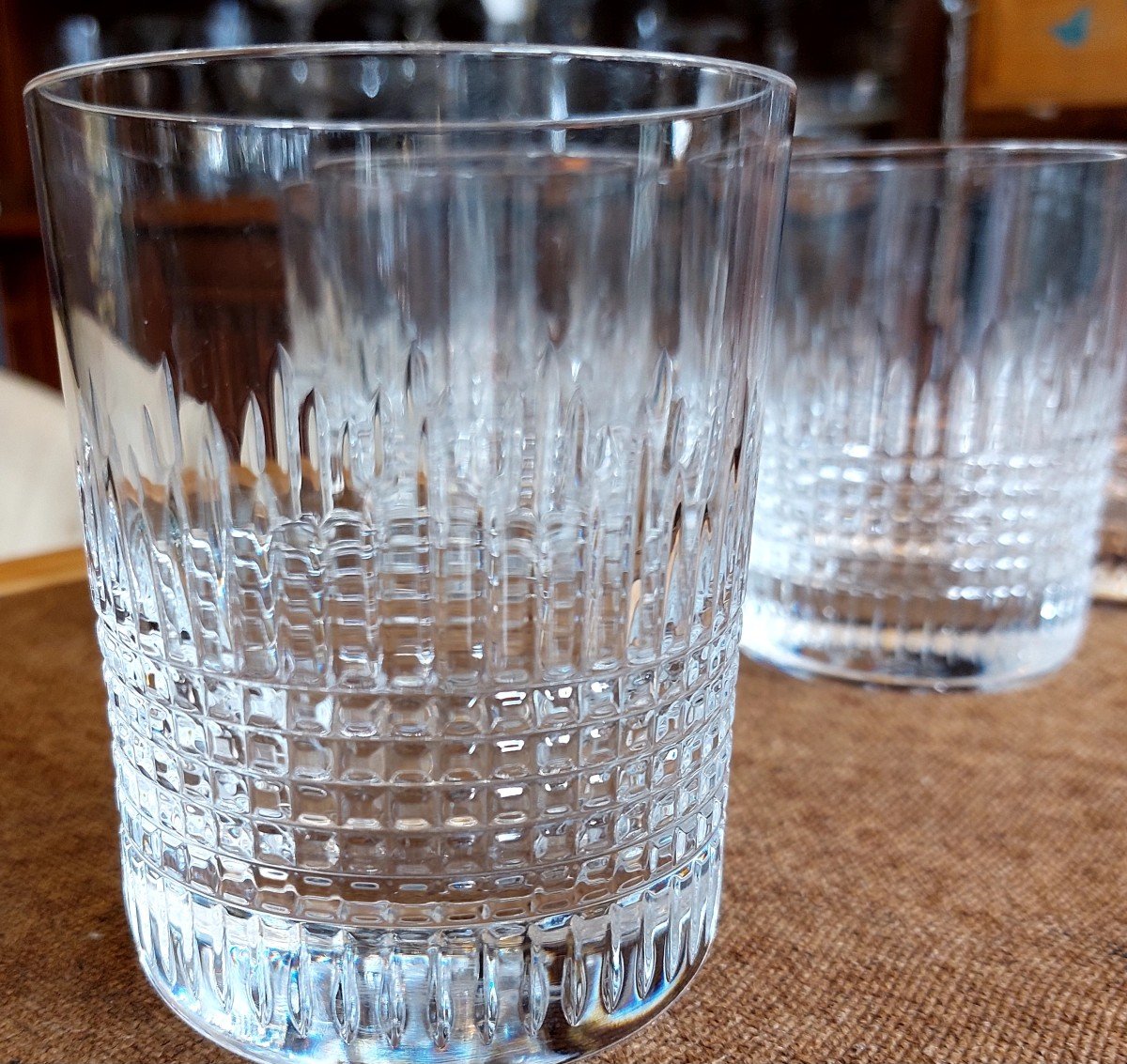 4  Baccarat Nancy Whiskey Cups 20th-photo-3