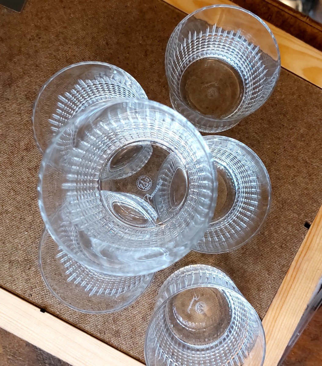 4  Baccarat Nancy Whiskey Cups 20th-photo-4