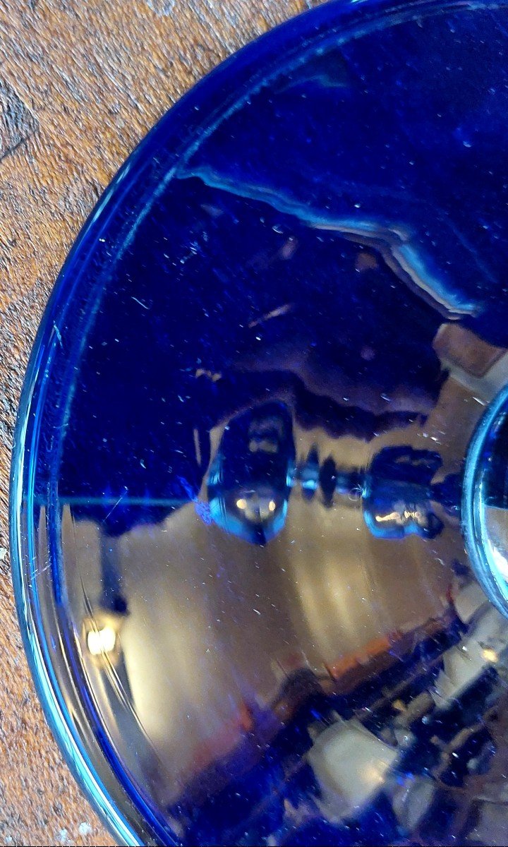 Paire De Grand Vase Cornet Bleu Cobalt  VIII/xixeme-photo-3