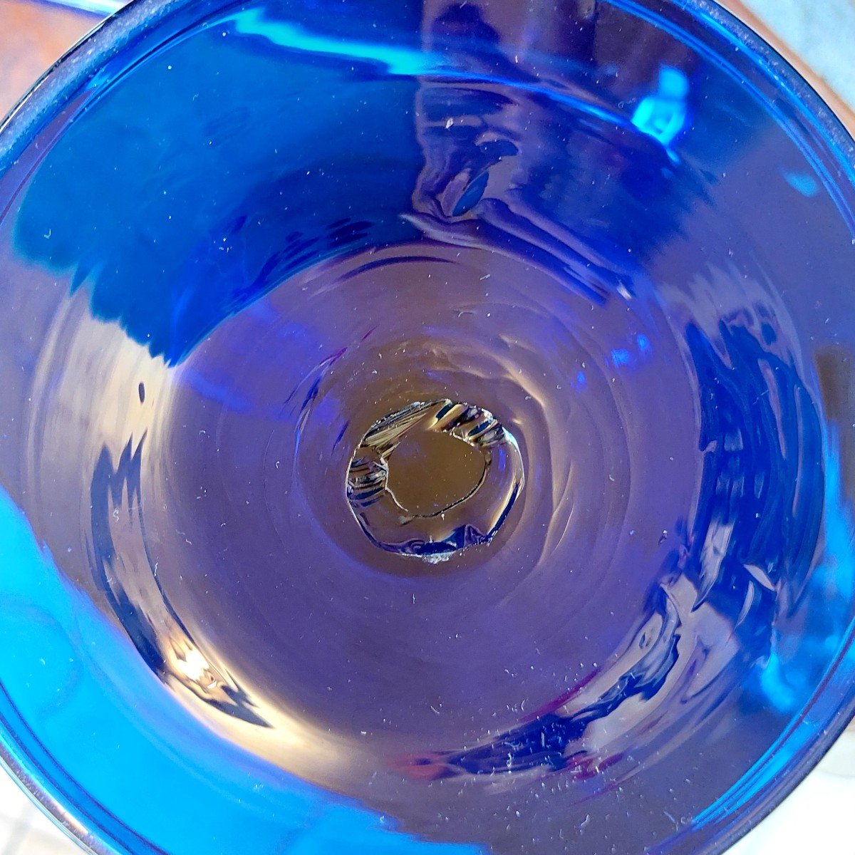Paire De Grand Vase Cornet Bleu Cobalt  VIII/xixeme-photo-4