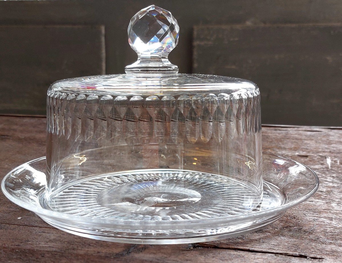 Cut Crystal Bell And Its Tray