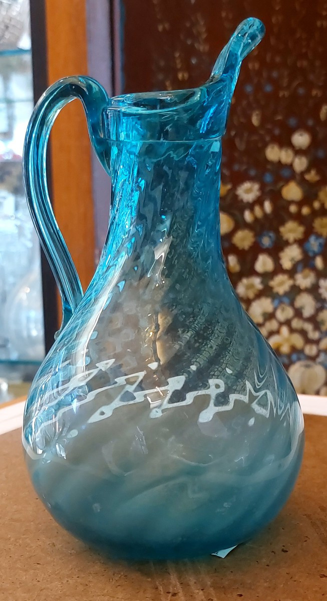 18th Century Turquoise Cider Pitcher