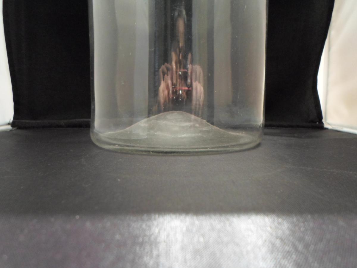petit pot verre translucide    fin XVIIIème-photo-2
