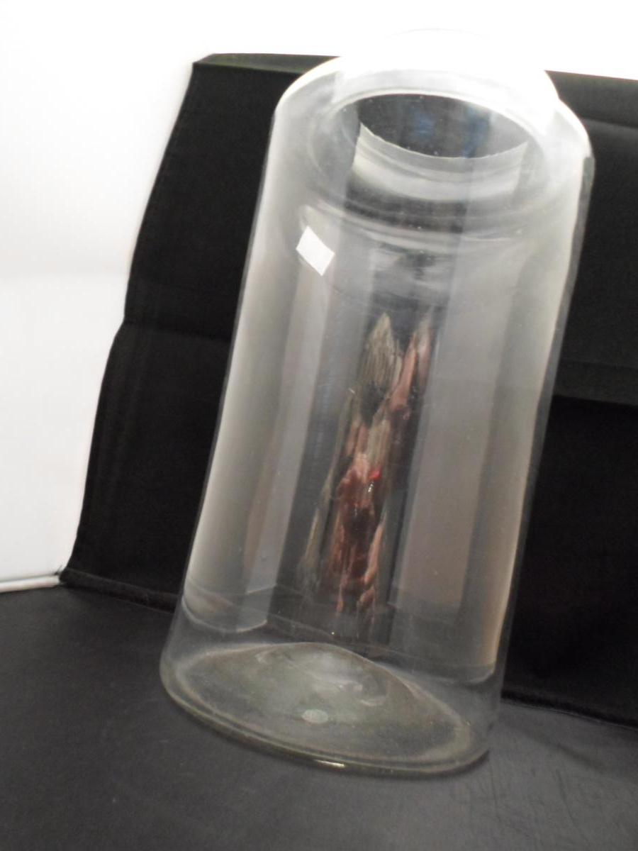 petit pot verre translucide    fin XVIIIème-photo-4