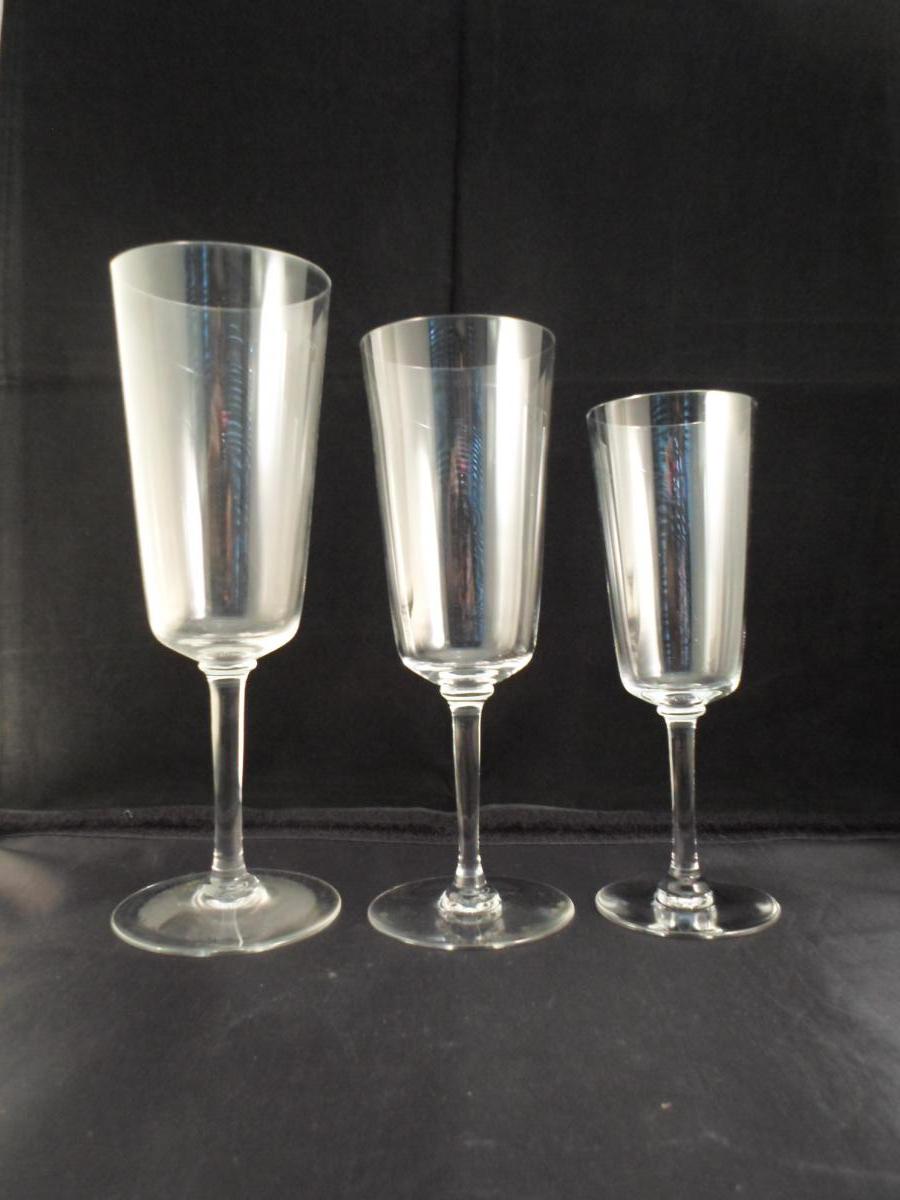 Series Of 6 Crystal Glasses Baccarat Twentieth Stamped-photo-2