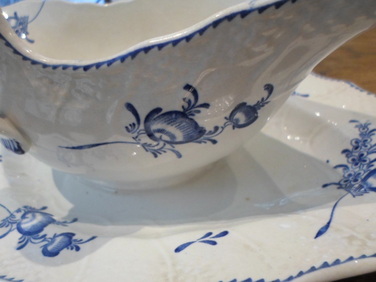 Pair Of Faience Sauce Boats Bosch Brothers Keramis Late Nineteenth-photo-2