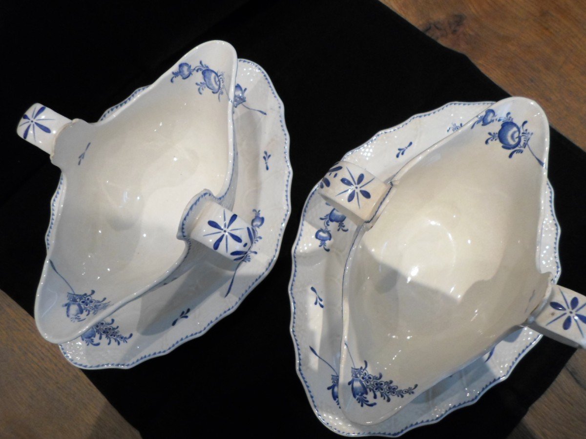 Pair Of Faience Sauce Boats Bosch Brothers Keramis Late Nineteenth