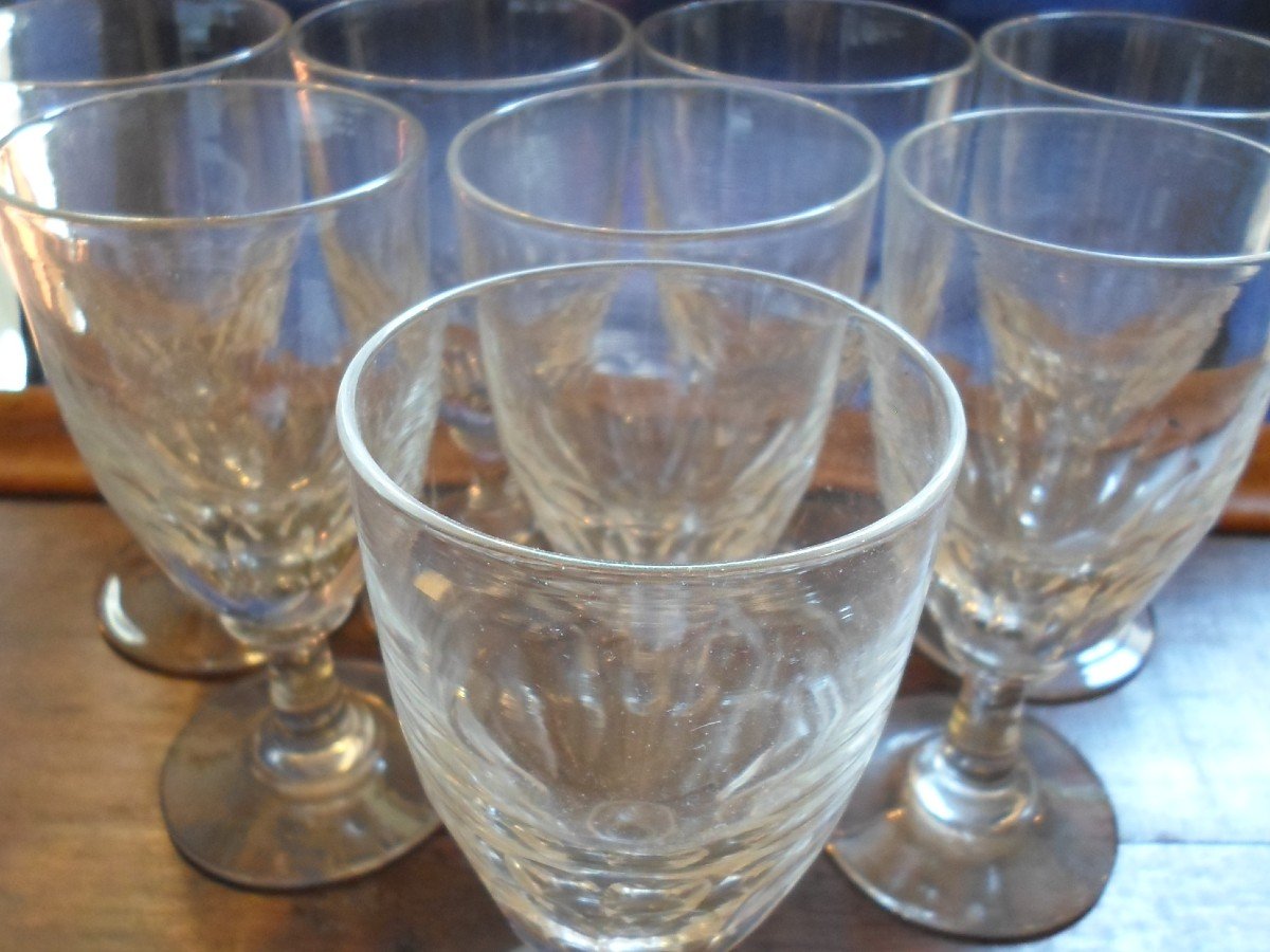 8 Verres taillés XIXème-photo-3