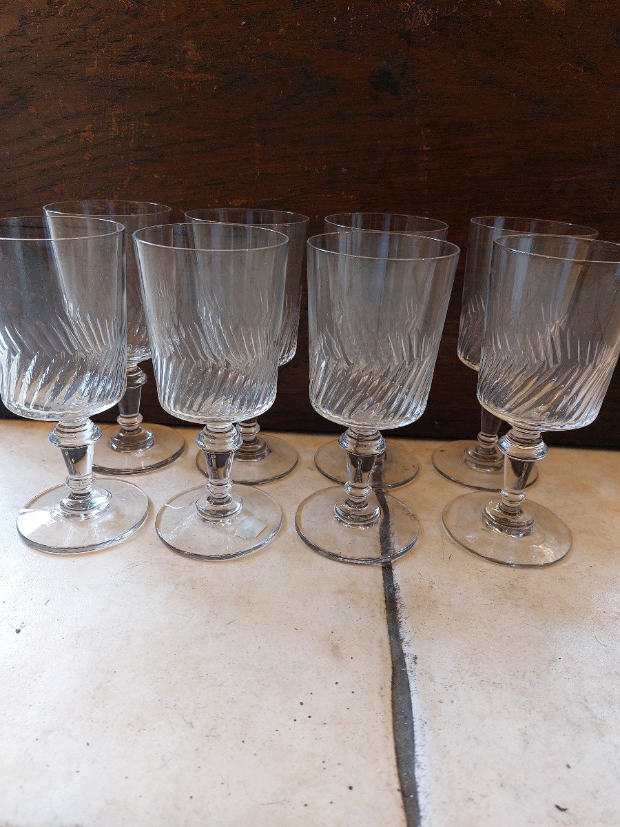 8 Verres à Eau XIXeme-photo-2