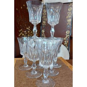 8 Verres à Vin Baccarat    Polignac