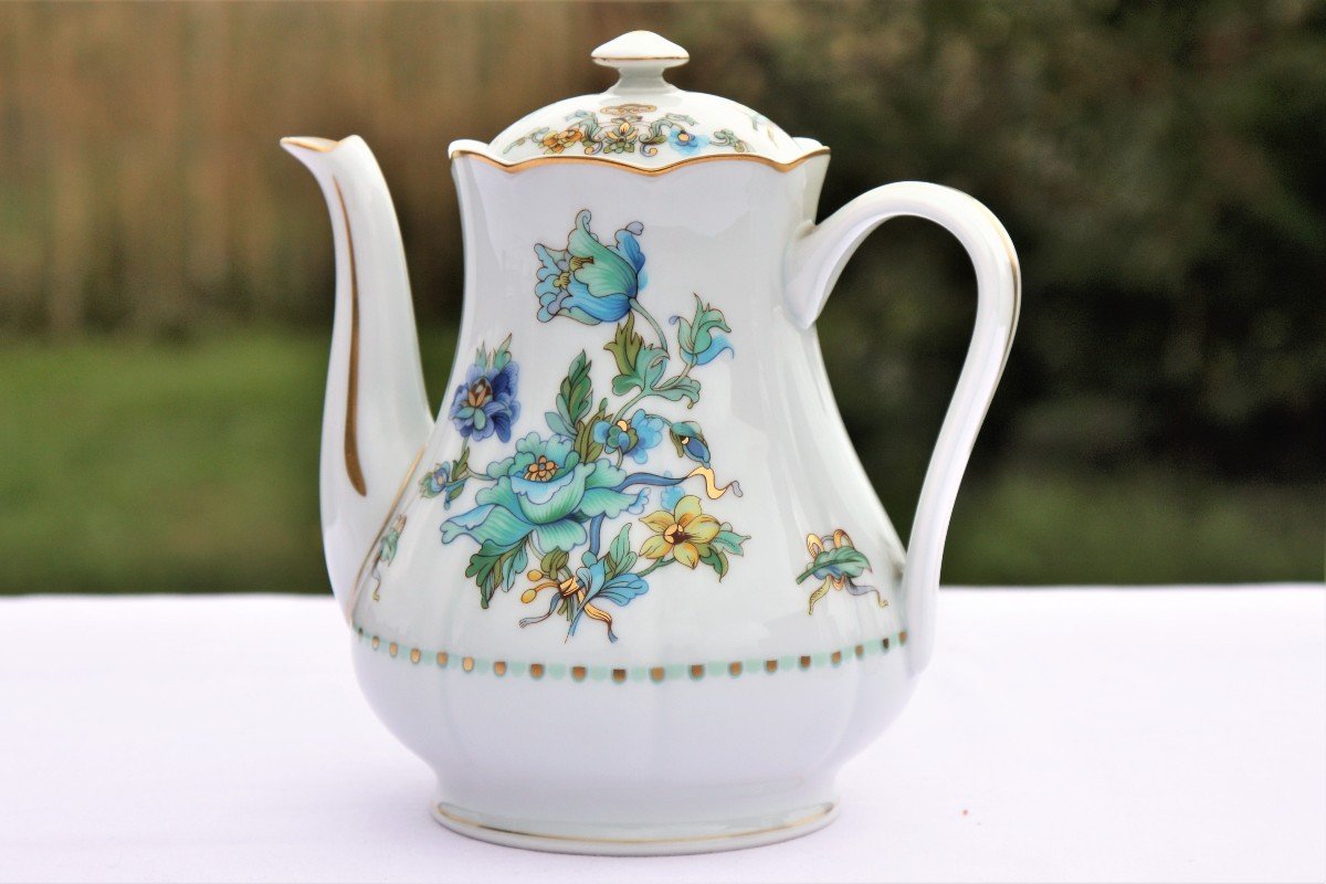 Coffee Pot In Haviland Limoges Porcelain, Aquarius Model