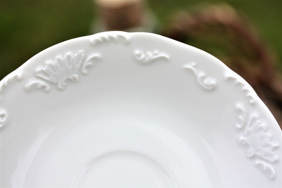 Set Of 6 Tea Cups And Saucers In Limoges Porcelain Tharaud, Ankara Model-photo-4