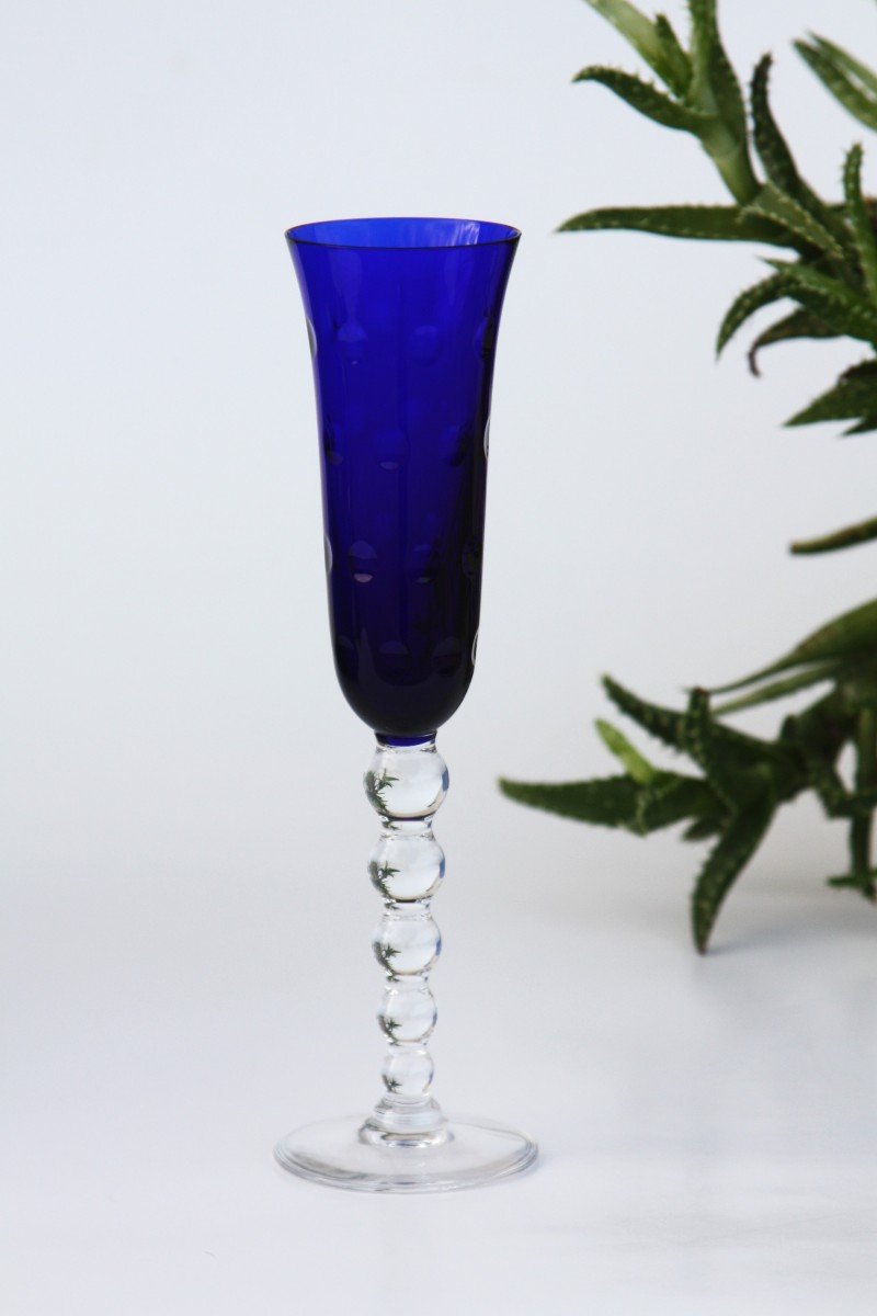 Champagne Flute In St Louis Crystal, Bubbles Model-photo-1