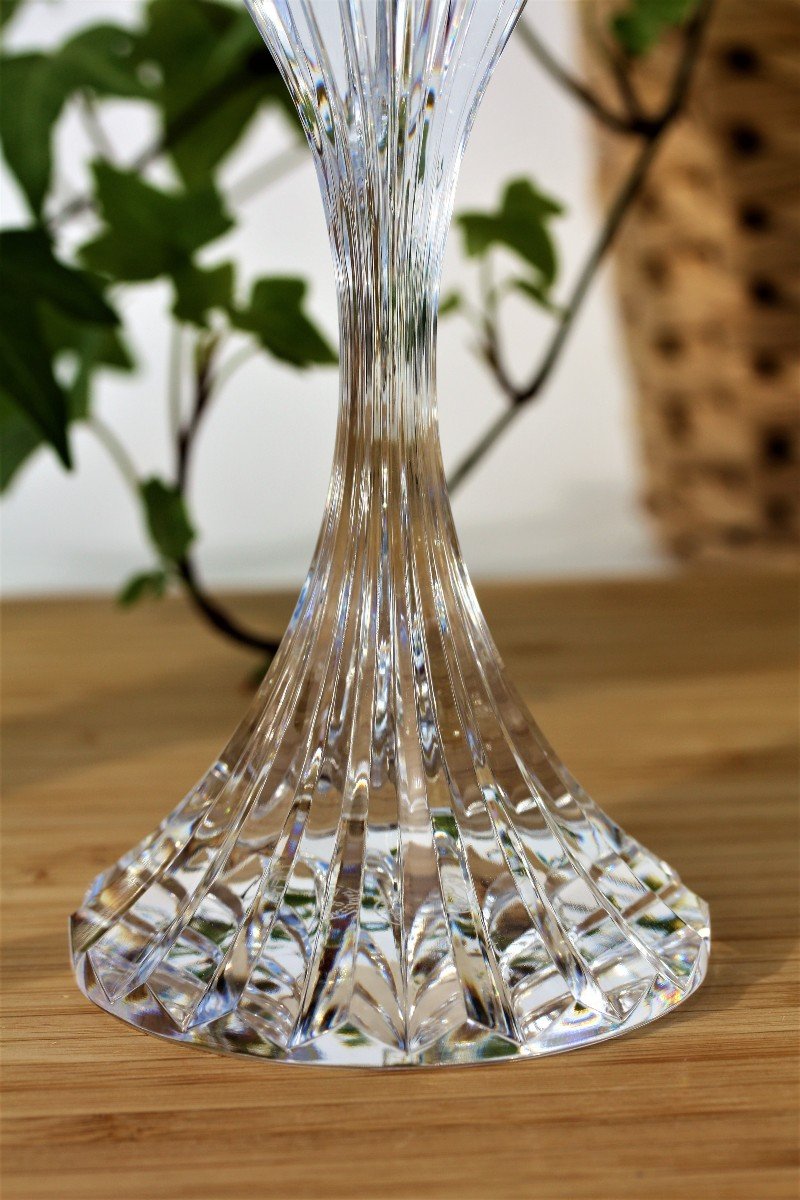 Set Of 2 Champagne Flutes In Baccarat Crystal, Massena Model-photo-1