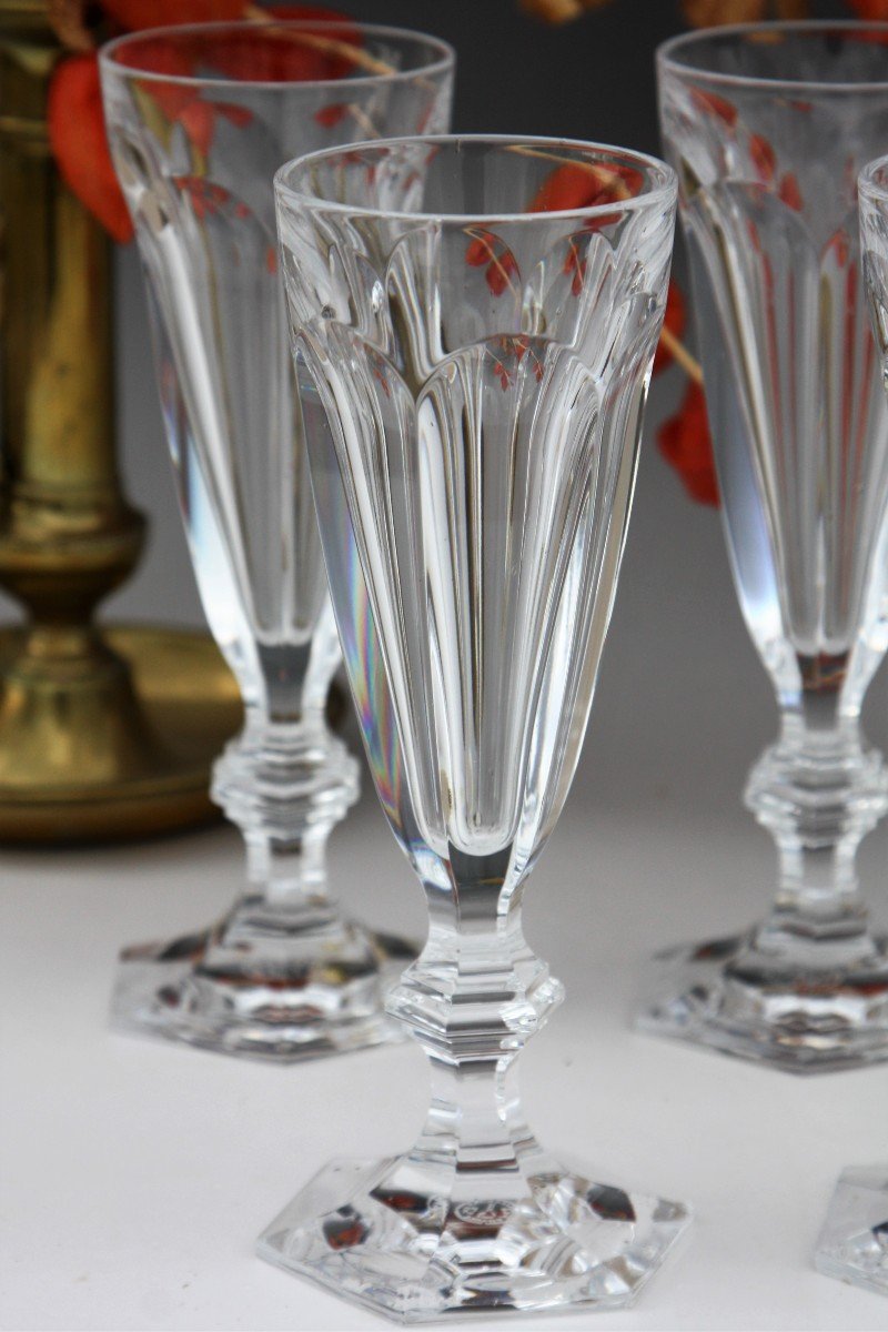 Set De 6 Flûtes à Champagne En Cristal De Baccarat Modèle Harcourt-photo-2
