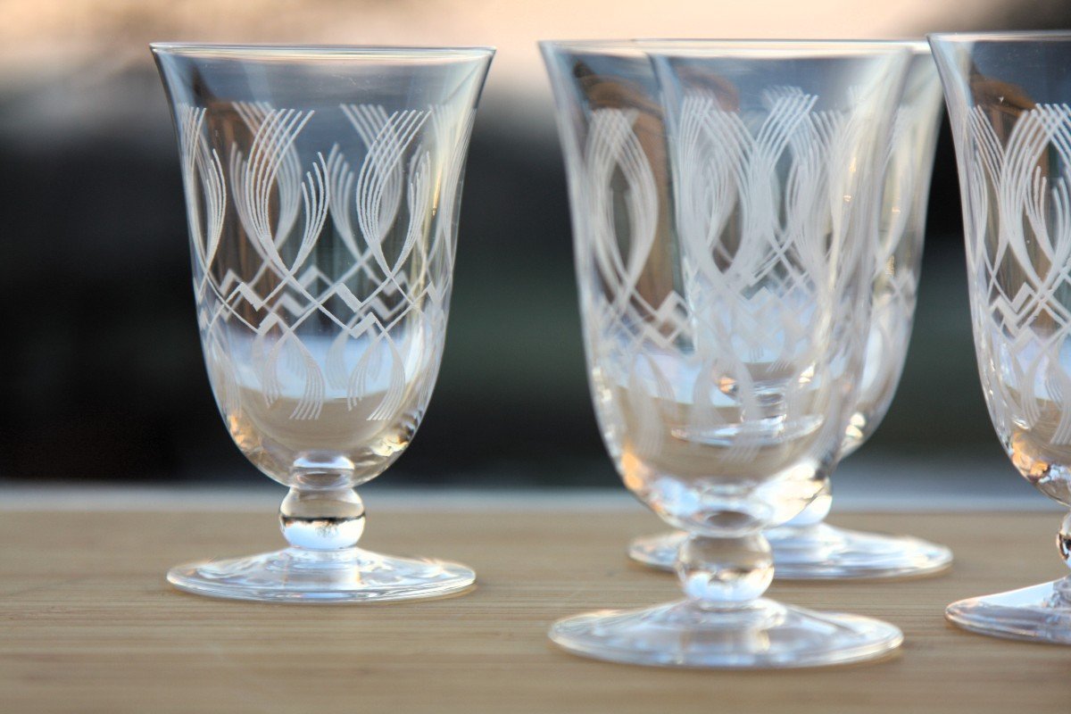 Set Of 6 Aperitif Glasses In Baccarat Crystal-photo-2