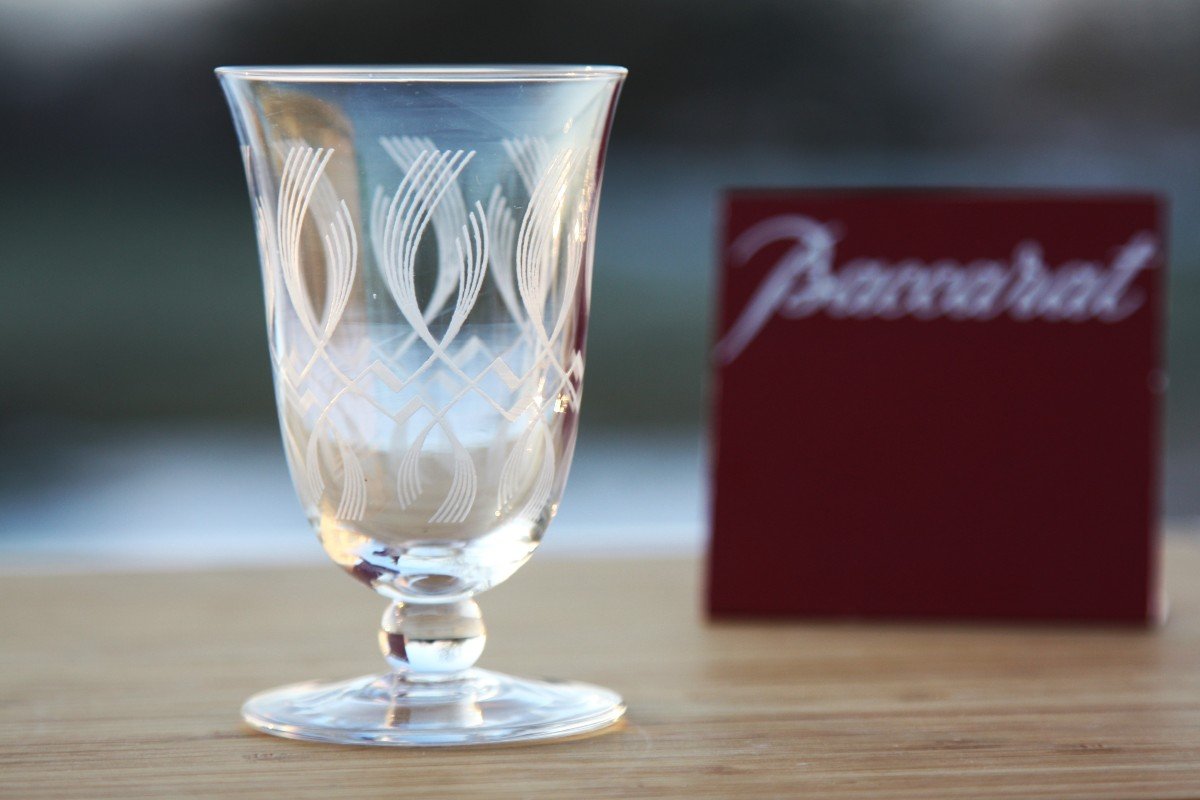 Set Of 6 Aperitif Glasses In Baccarat Crystal-photo-4