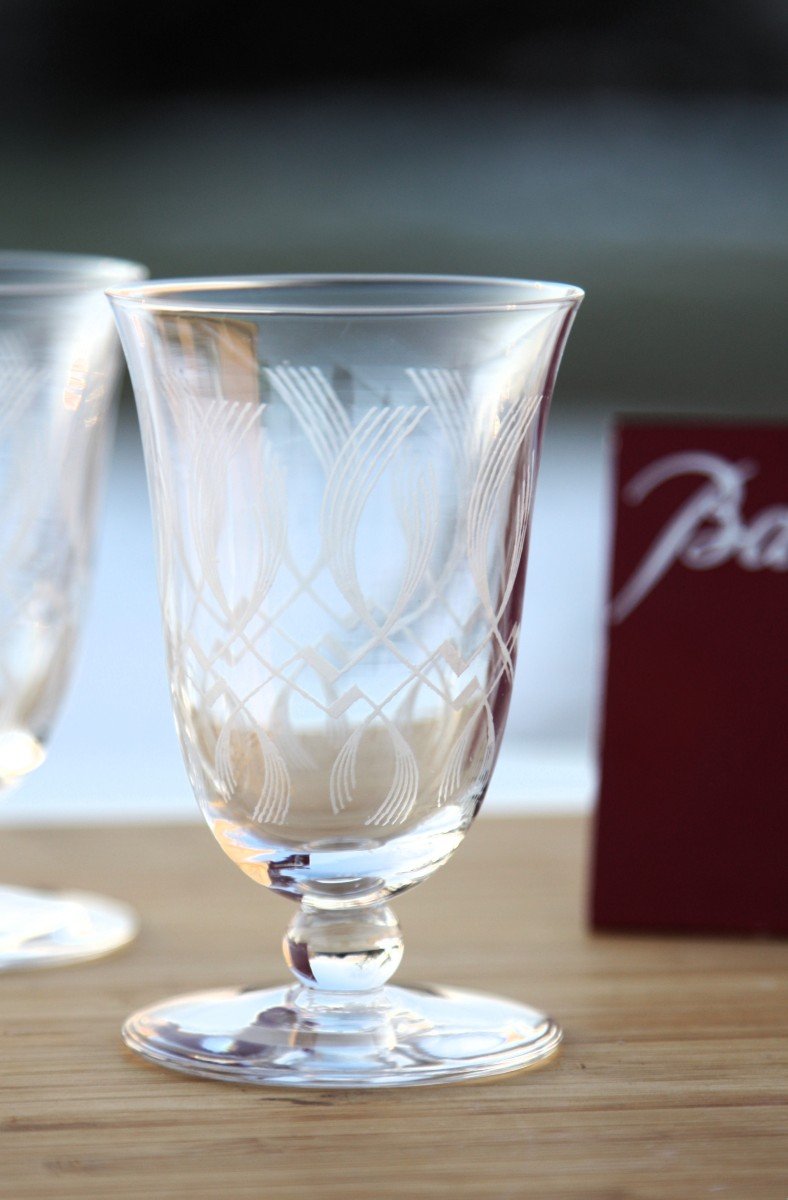 Set Of 6 Aperitif Glasses In Baccarat Crystal-photo-2