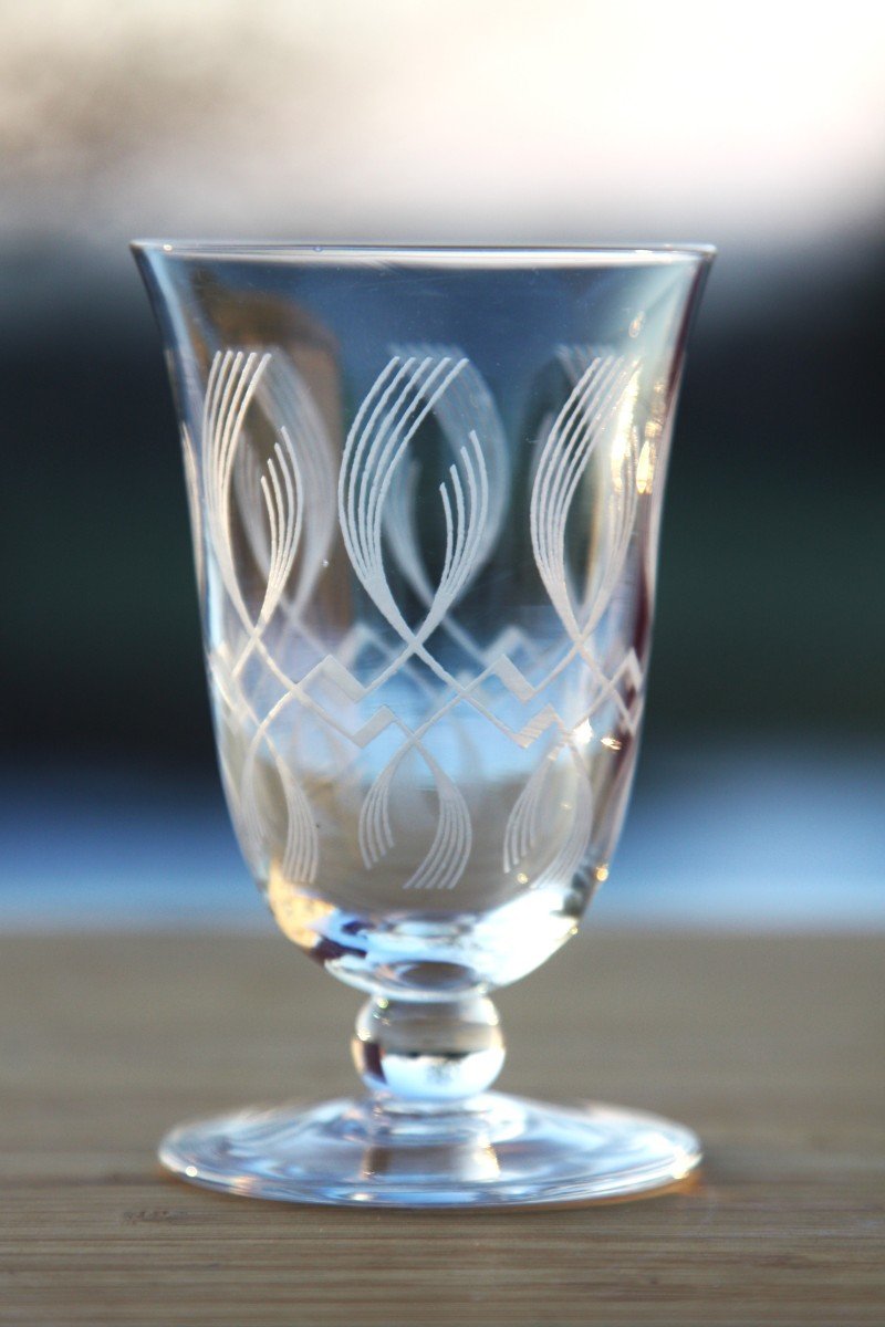 Set Of 6 Aperitif Glasses In Baccarat Crystal-photo-4