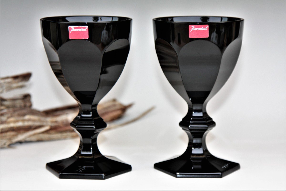 Box Of 2 Baccarat Crystal Wine Glasses, Imparfait Harcourt Model-photo-3
