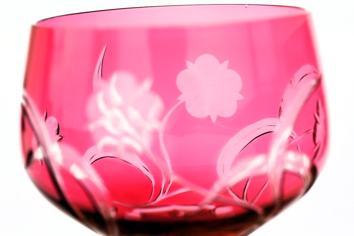 Set Of 2 Roemer Glasses In Baccarat Crystal, Model S1137-photo-2