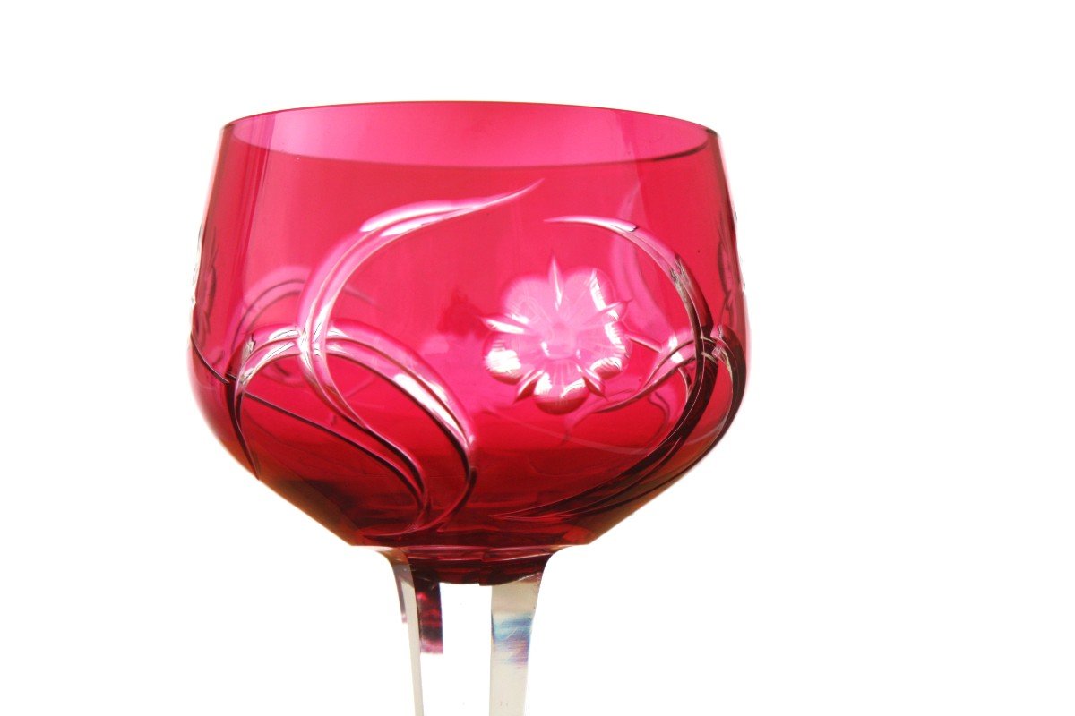 Set Of 2 Roemer Glasses In Baccarat Crystal, Model S1137-photo-6