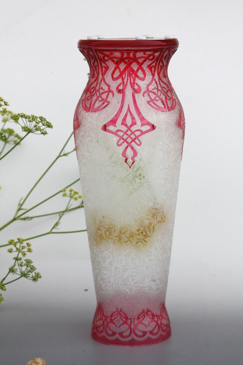 Baccarat Vase Art Nouveau With Orchids-photo-6