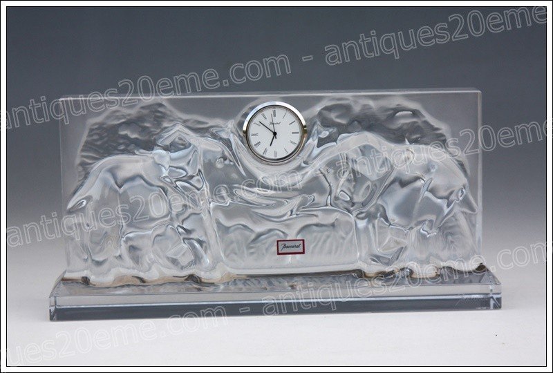 Pendule En Cristal De Baccarat, Modèle Africa-photo-2