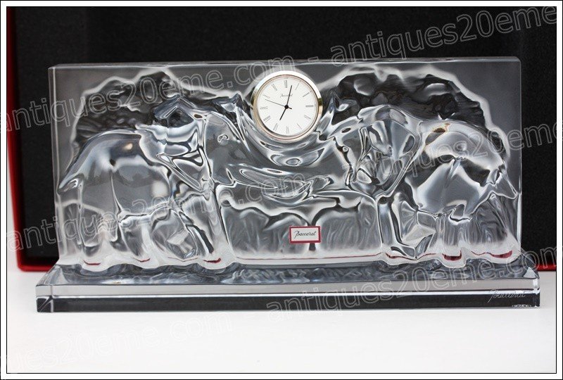 Pendule En Cristal De Baccarat, Modèle Africa-photo-8