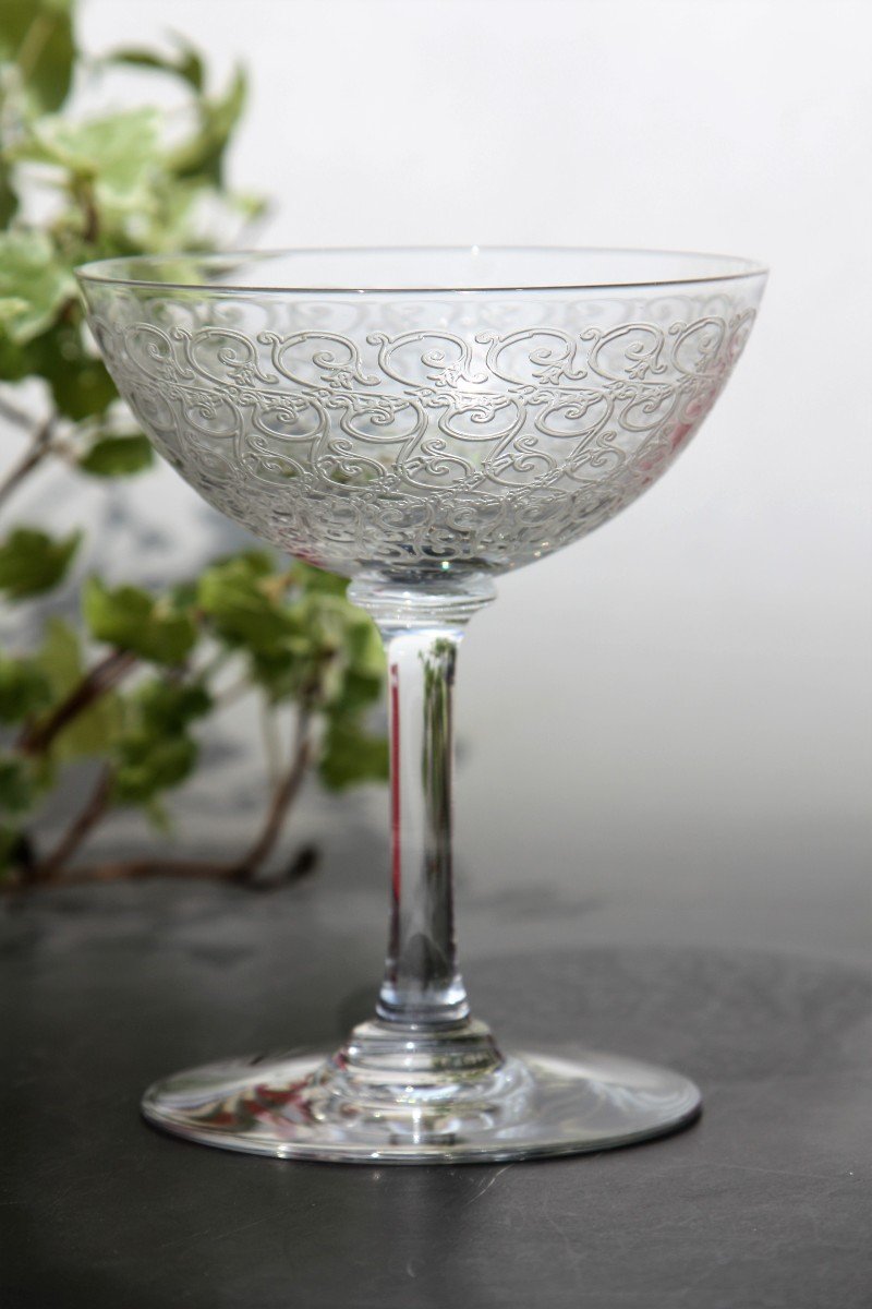 Coupe à Champagne En Cristal Baccarat Modèle Combourg (3 disponibles)-photo-1