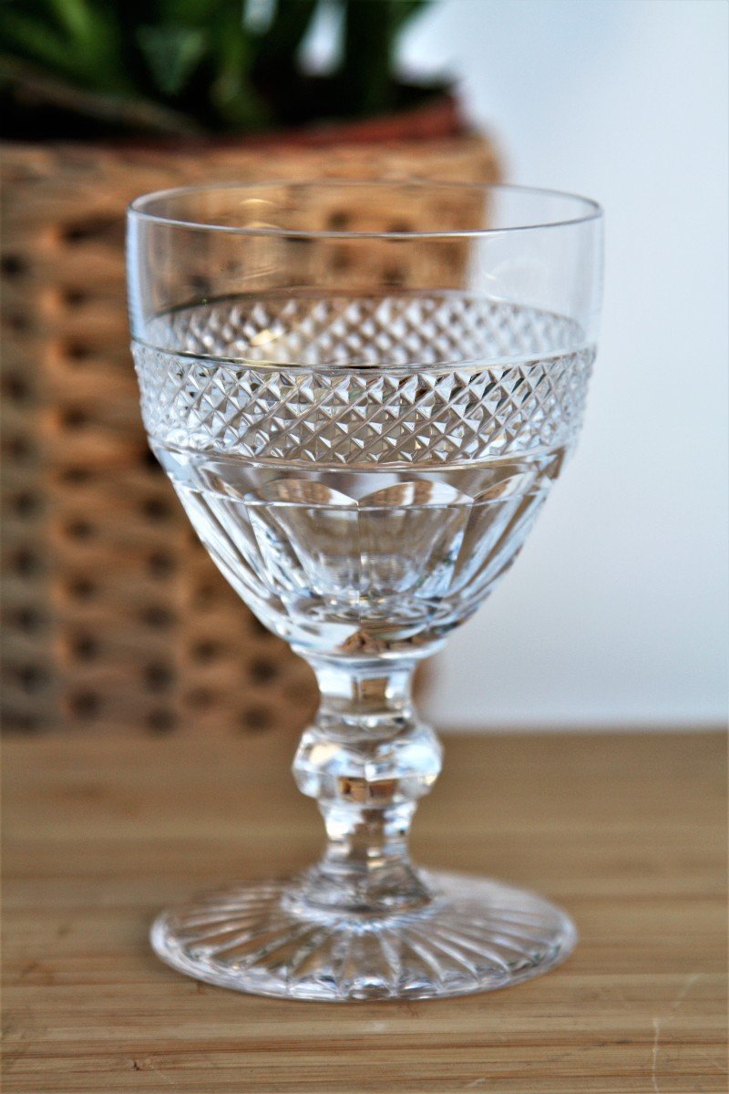 Set De 2 Verres à Vin N°3 Cristal De Saint Louis Modèle Trianon-photo-2