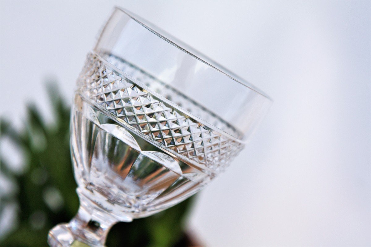 Set De 2 Verres à Vin N°3 Cristal De Saint Louis Modèle Trianon-photo-3