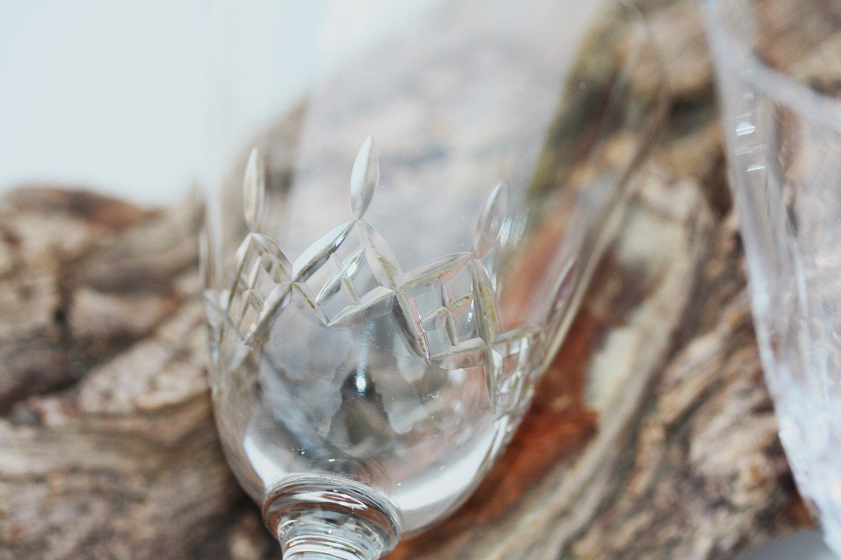 Set Of 6 Wine Glasses Cristallerie De Nancy-photo-2