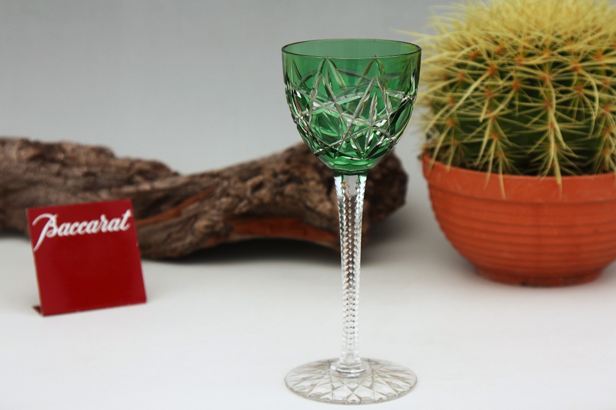 Baccarat Crystal Roemer Glass, Model S1134 Green
