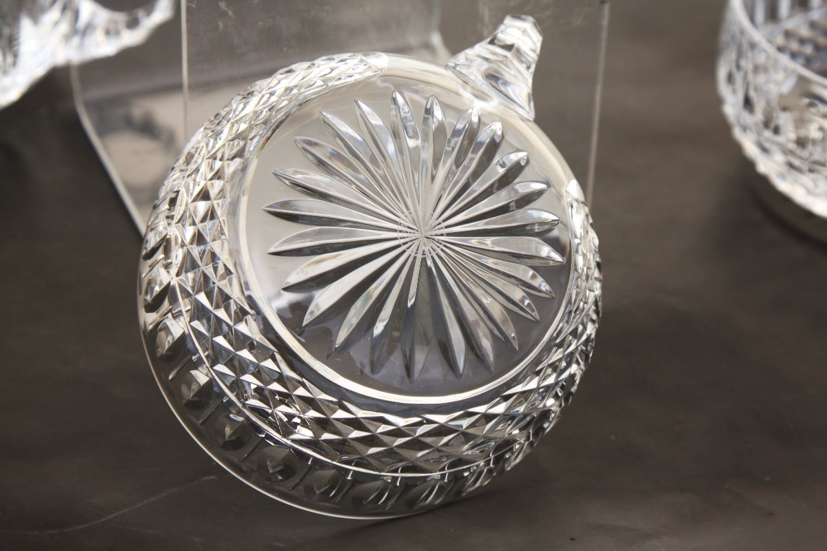 Set Of 2 Saint-louis Crystal Bowls, Tommy Model-photo-2