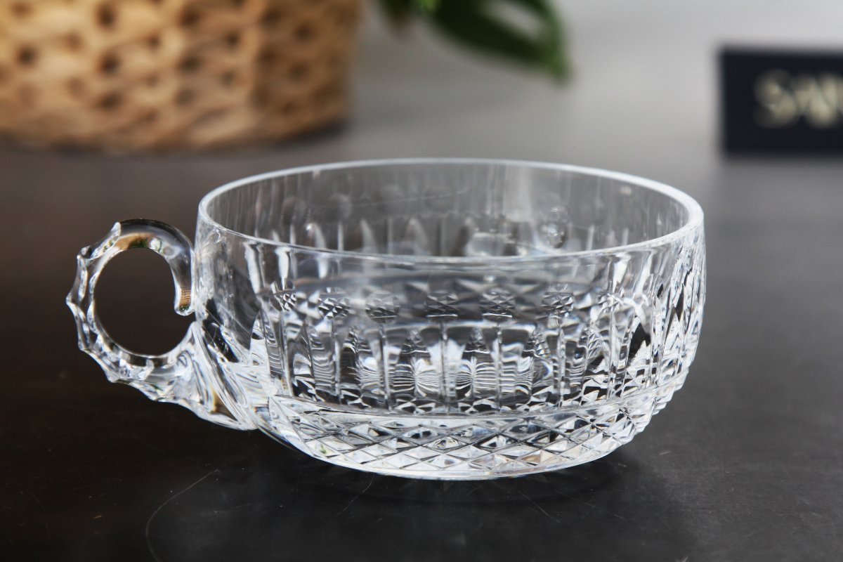 Set Of 2 Saint-louis Crystal Bowls, Tommy Model-photo-5