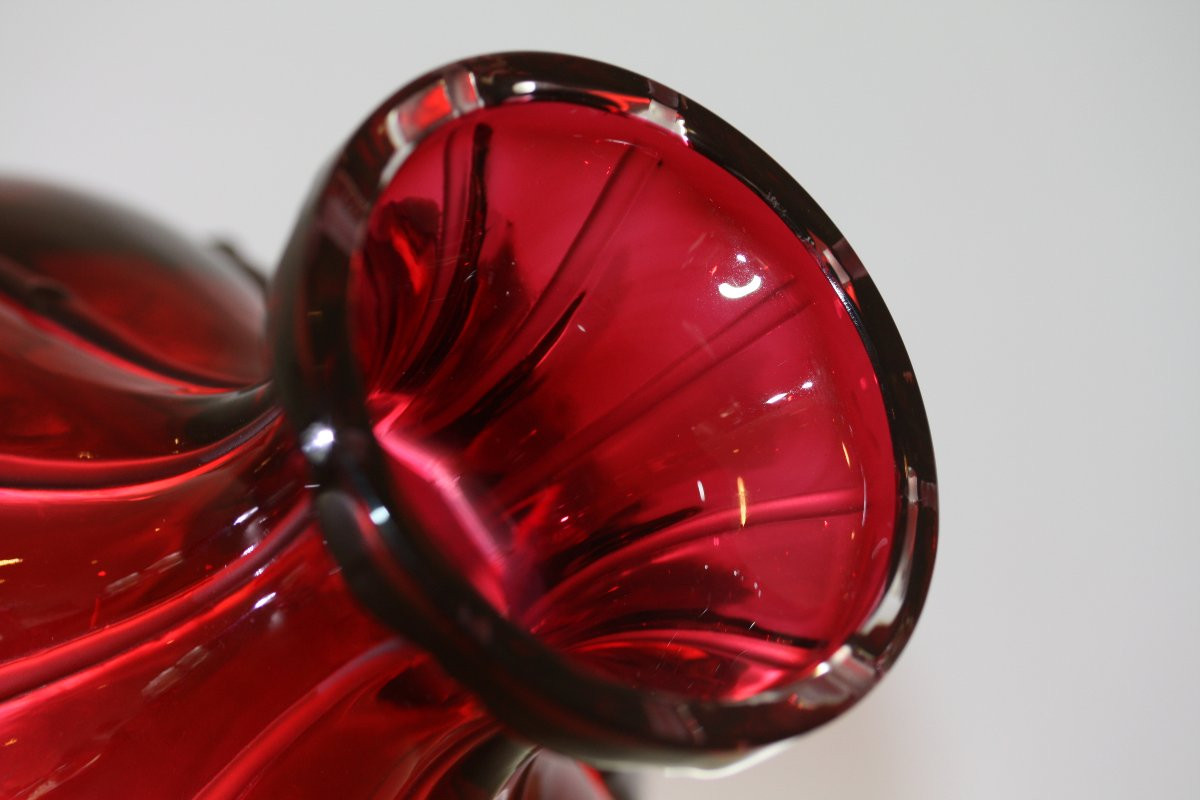 Vase Art Déco en cristal de Baccarat modèle Isadora -photo-3