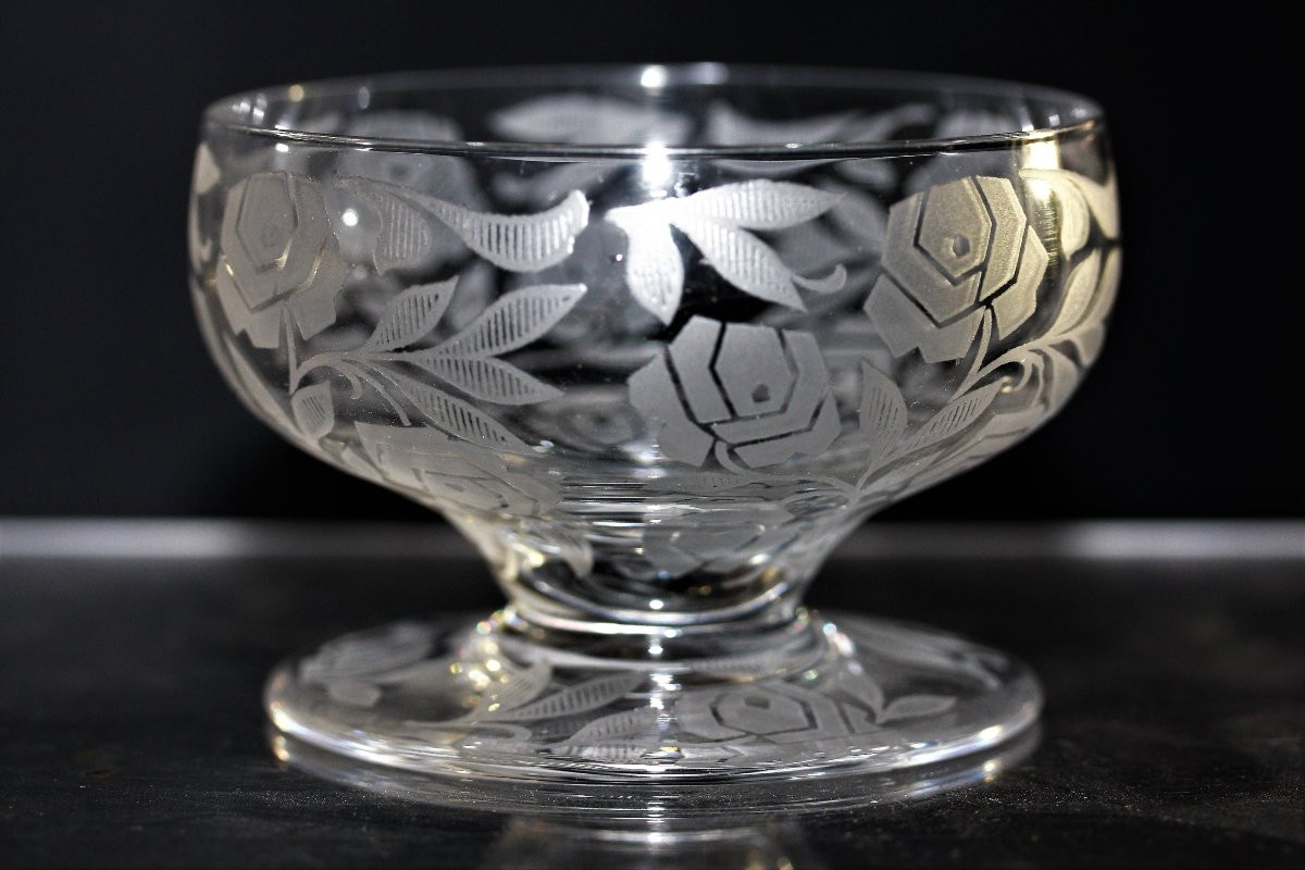 Set de 2 coupes à Champagne en cristal de Baccarat modèle Fontenay-photo-2