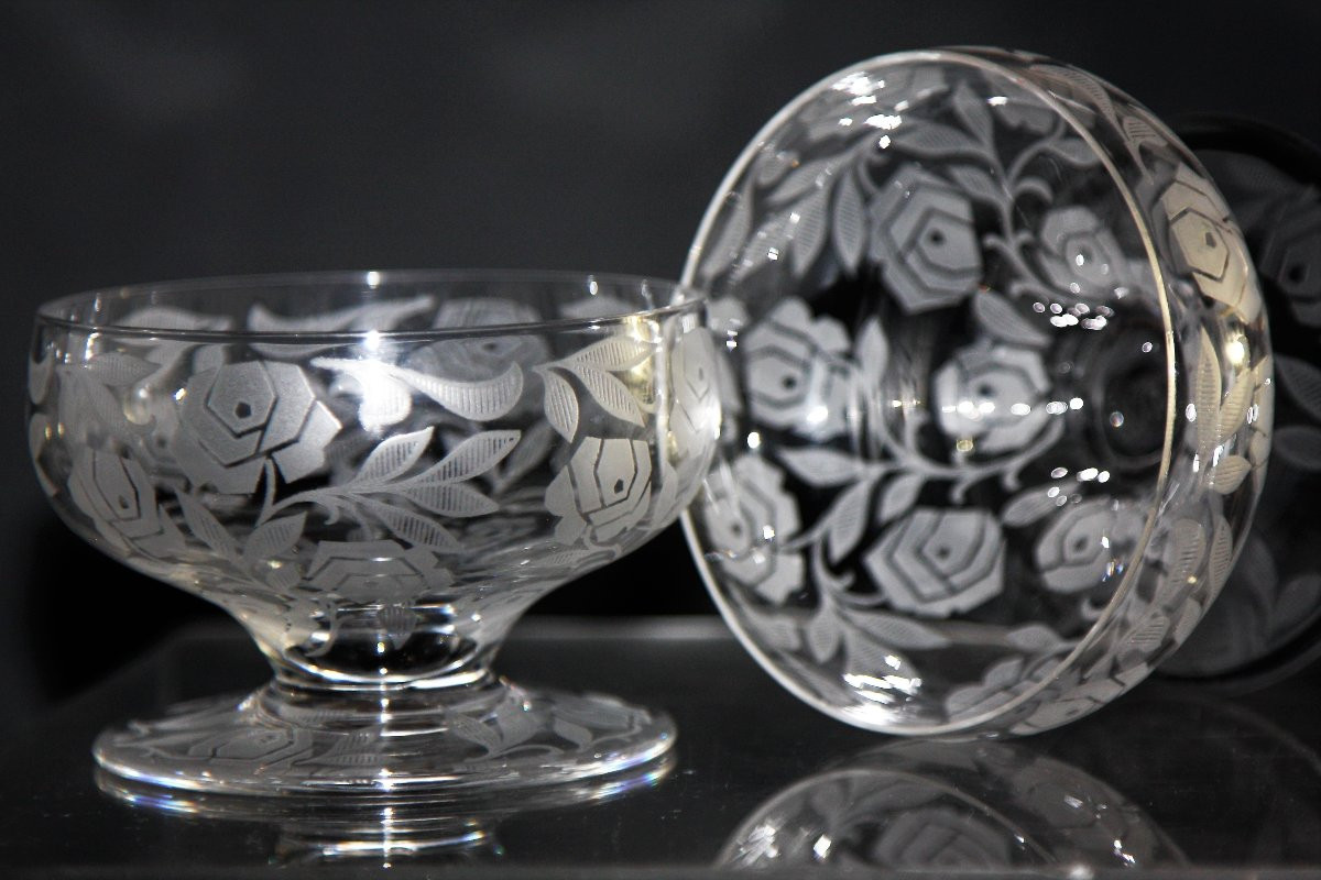Set de 2 coupes à Champagne en cristal de Baccarat modèle Fontenay-photo-4
