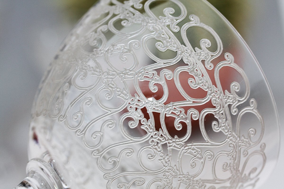 Water Glass In Baccarat Crystal, Rare Josselin Model-photo-3