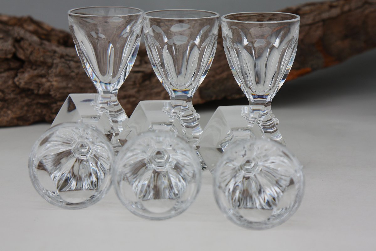Set Of 6 Baccarat Crystal Liquor Glasses, Harcourt Model-photo-2