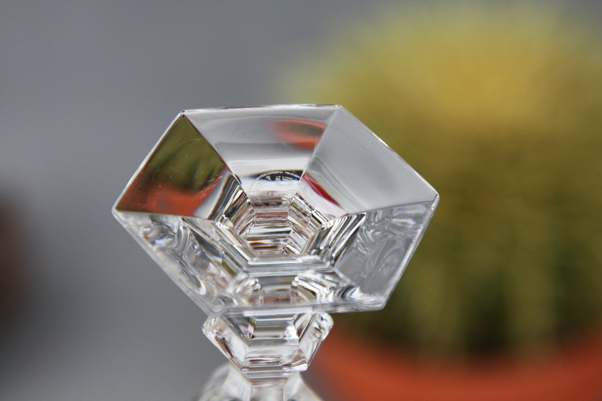 Set Of 6 Baccarat Crystal Liquor Glasses, Harcourt Model-photo-3