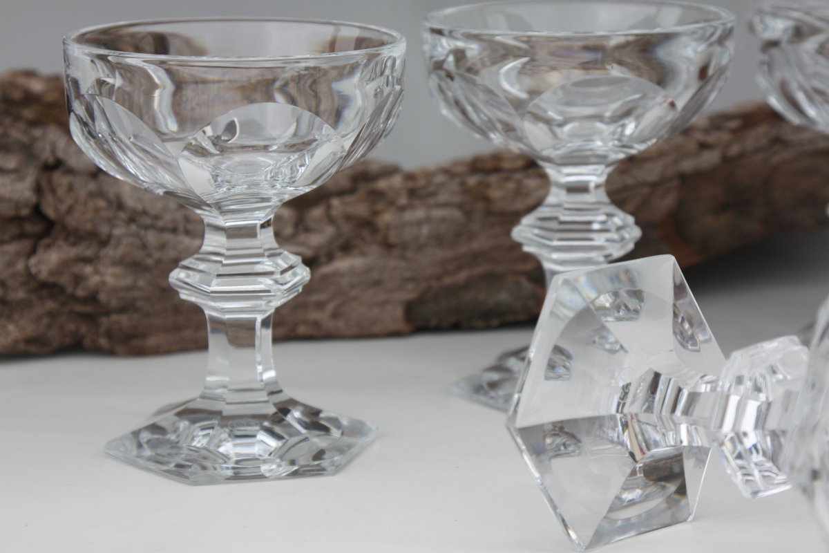 Set de 4 coupes à Champagne en cristal de Baccarat modèle Harcourt-photo-4